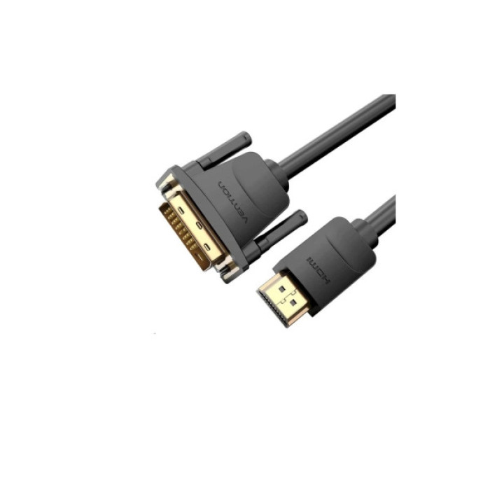 Кабель мультимедійний HDMI M to DVI M 1.0m 4K60Hz black Vention (ABFBF)