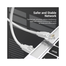 Патч-корд 1м, UTP cat 6 RJ-45 gray Vention (IBEHF)