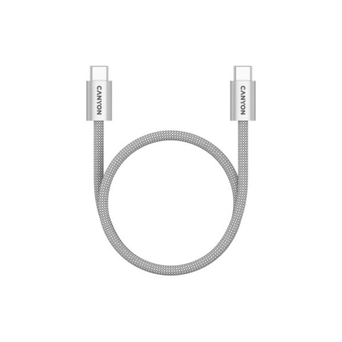 Дата кабель USB-C to USB-C 1.0m 60W Magnet Braided Light Grey Canyon (CND-CCMG60AB15LG)