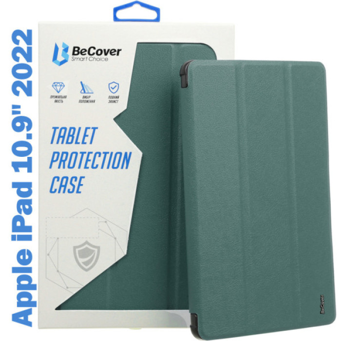 Чохол до планшета BeCover TPU Edge mount Apple Pencil Apple iPad 10.9" 2022/24/11" 2025 Dark Green (708482)