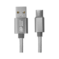 Дата кабель USB 2.0 AM to USB-C 1.0m PowerPlant (CA912346)