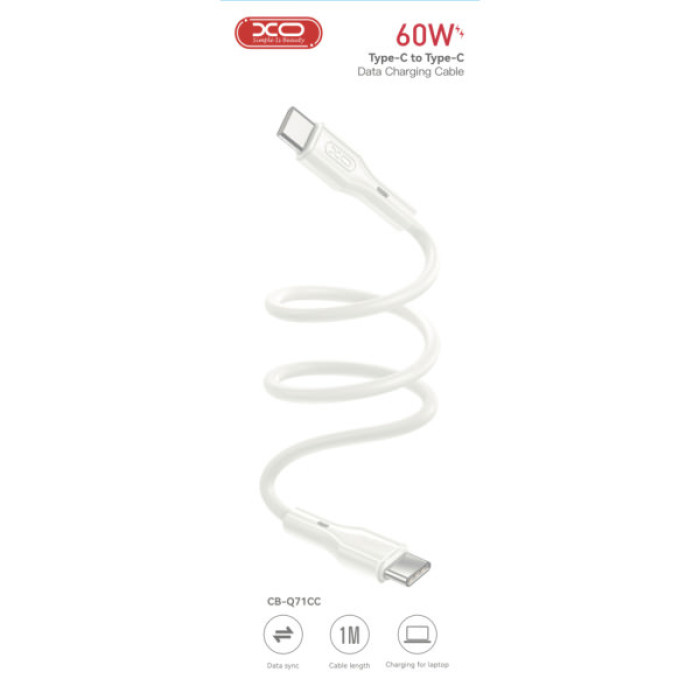 Дата кабель USB-C to USB-C 1.0m 60W XO (CB-Q71CC)