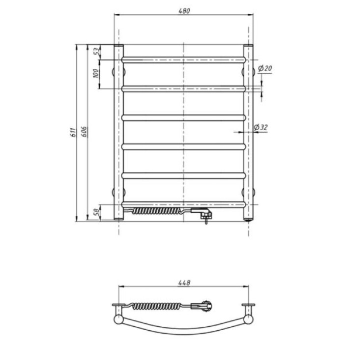 Сушарка для рушників Navin Камелія 480x800 (12-007130-4860)