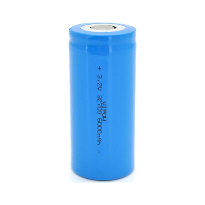 Акумулятор 32700 6000mAh, LiFePO4, FlatTop, 3.2V, Blue Vipow (IFR32700-6000mAhFT / 31076)