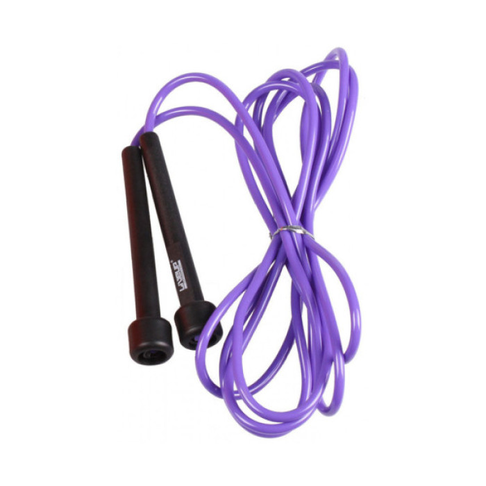 Скакалка LiveUp PVC Jump Rope LS3115-p в тубусі чорний/фіолетовий 275x0.5см (6951376100648)