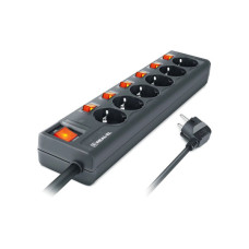 Мережевий фільтр живлення REAL-EL RS-6 EXTRA 3m, black (EL122300002)