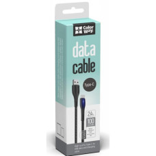 Дата кабель USB 2.0 AM to USB-C 1.0m led black ColorWay (CW-CBUC034-BK)
