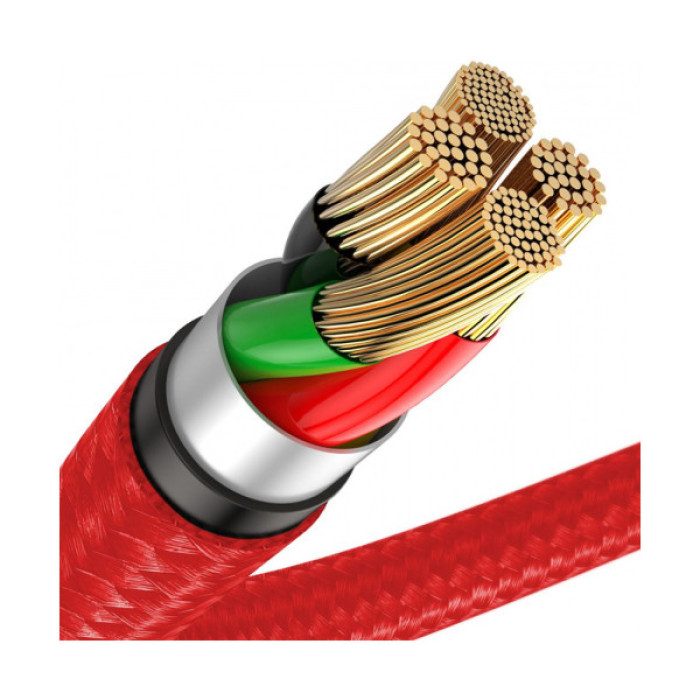 Дата кабель USB 2.0 AM to Lightning 1.0m 2.4A red Baseus (CALSP-B09)