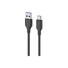Дата кабель USB 2.0 AM to USB-C 1.0m Glow black 2E (2E-CCAC-BL)
