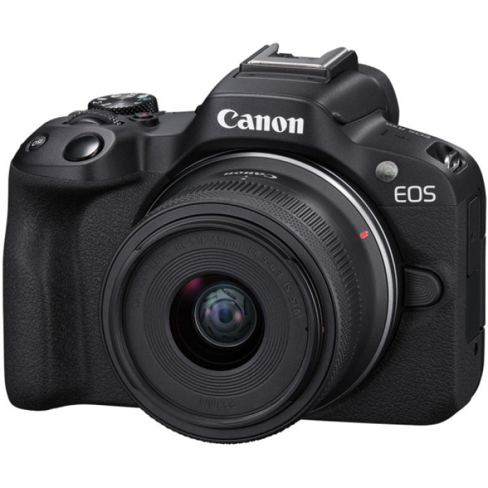 Цифровий фотоапарат Canon EOS R50 + RF-S 18-45 IS STM Black Creator Kit (5811C036)