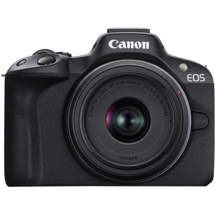 Цифровий фотоапарат Canon EOS R50 + RF-S 18-45 IS STM Black Creator Kit (5811C036)
