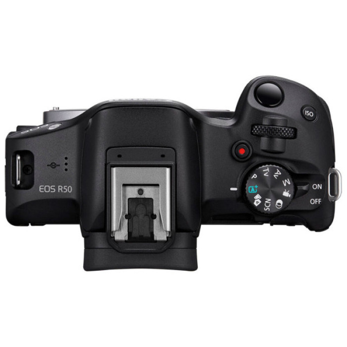 Цифровий фотоапарат Canon EOS R50 + RF-S 18-45 IS STM Black Creator Kit (5811C036)