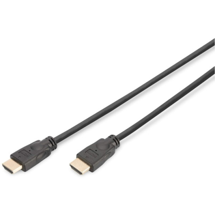 Кабель мультимедійний HDMI M to HDMI M 5.0m 4K60Hz Ethernet black Digitus (DK-330123-050-S)