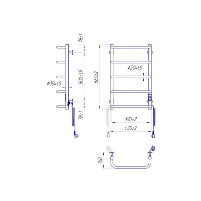 Сушарка для рушників MARIO Стандарт НР-І (2.3.0213.10.P)