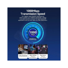 Патч-корд 3м, UTP cat 6 RJ-45 black Vention (IBNBI)