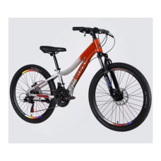 Велосипед Space 24" LYRA DD FR рама-11" AL 2026 помаранчево-сріблястий (OPS-SP-24-080)