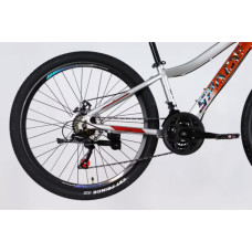 Велосипед Space 24" LYRA DD FR рама-11" AL 2026 помаранчево-сріблястий (OPS-SP-24-080)