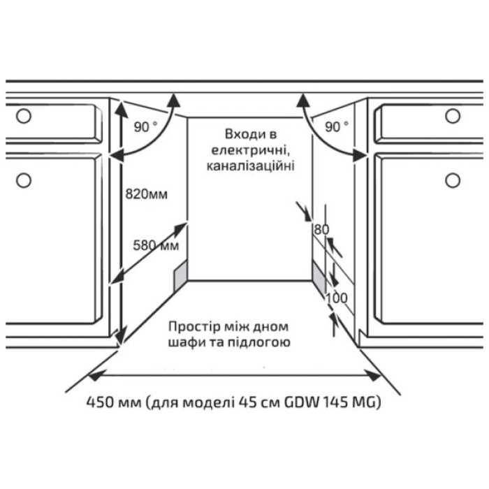 Посудомийна машина Grunhelm GDW 145 MG (GDW145 MG)