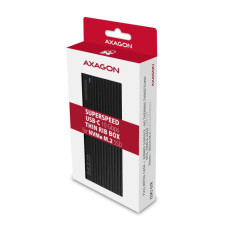 Кишеня зовнішня AXAGON USB-C 3.2 Gen 2 metal box for M.2 NVMe SSD THIN RIB (EEM2-GTR)