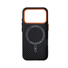 Чохол до мобільного телефона Armorstandart LikeCarbon2 SE MagCase Apple iPhone 17 Pro Black Orange (ARM89161)