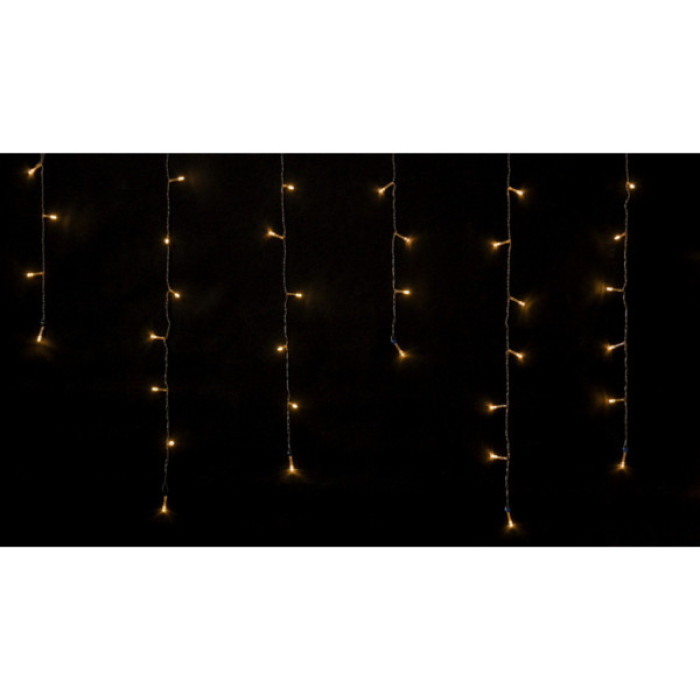 Гірлянда Delux ICICLE С 100 LED 3.2х0.7 м Теплий білий/Прозорий IP20 (90015255)