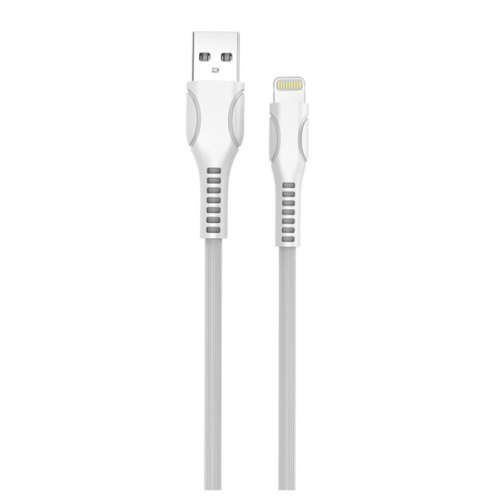 Дата кабель USB 2.0 AM to Lightning 1.0m line-drawing white ColorWay (CW-CBUL027-WH)