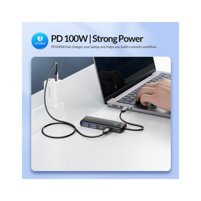 Концентратор Orico USB-C to 2xUSB-C + 2xUSB3.0 (CA914210)