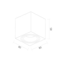 Світильник точковий Videx під лампу GU10 SPF01 накладний чорний (VL-SPF01-B)