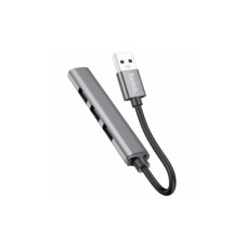 Концентратор HOCO USB to USB 3.0 + 3xUSB 2.0 metal gray (6931474765468)