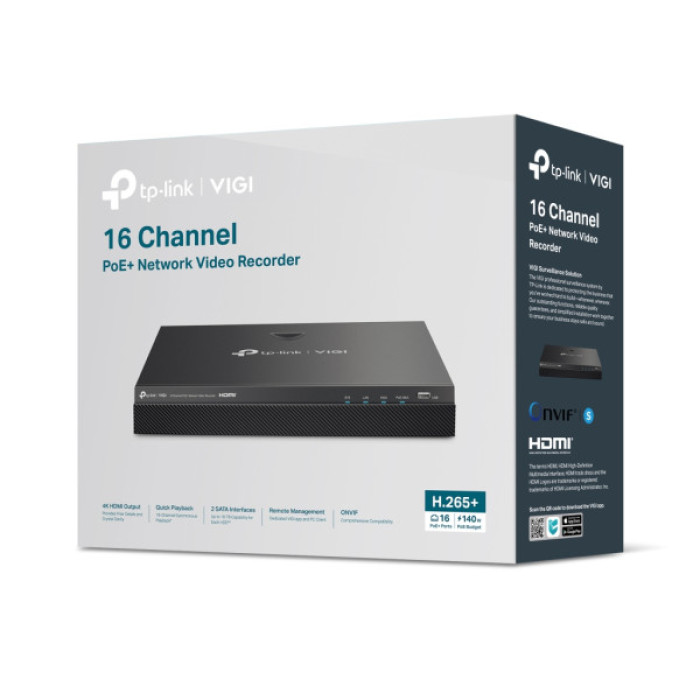 Реєстратор для відеоспостереження TP-Link VIGI-NVR2016H-16MP