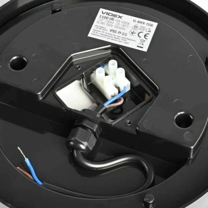 Світильник Videx ART IP65  15W 5000K Black (VL-BHFR-155B)