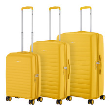 Набір валіз 2E Aero (L+M+S), бурштиново-жовті (2E-SPP-AERO-SET3-AY)