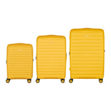 Набір валіз 2E Aero (L+M+S), бурштиново-жовті (2E-SPP-AERO-SET3-AY)