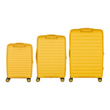 Набір валіз 2E Aero (L+M+S), бурштиново-жовті (2E-SPP-AERO-SET3-AY)
