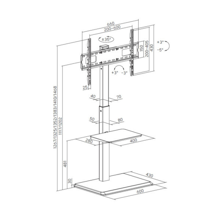 Стійка презентаційна OfficePro TVS297B