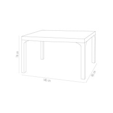 Стіл садовий Irak Plastik під ротанг 80х140 см білий (4775)