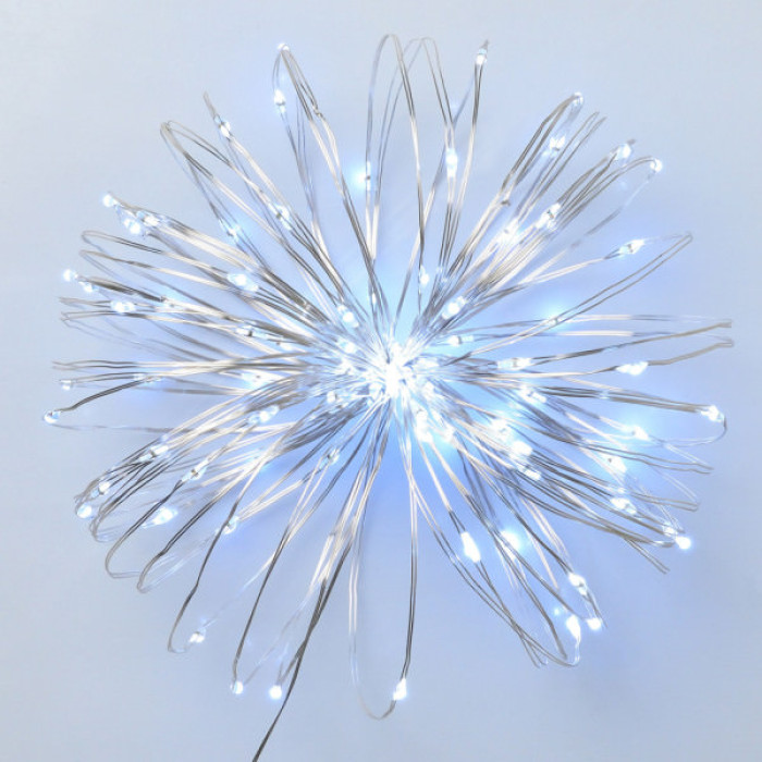 Гірлянда YES! Fun Нитка на мідному дроті 100 LED Холодно-біла 10 м Статична USB (975036)