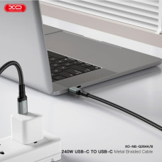 Дата кабель USB-C to USB-C 2.0m 240W black XO (NBQ264B_С_Black)