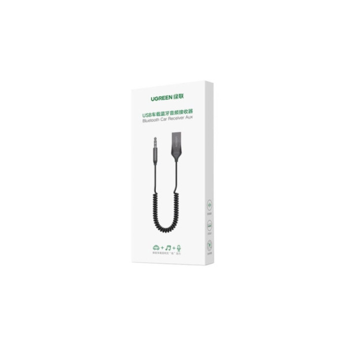 FM модулятор Ugreen Bluetooth 5.0 Aux with mic CM309 UGREEN Black (70601)