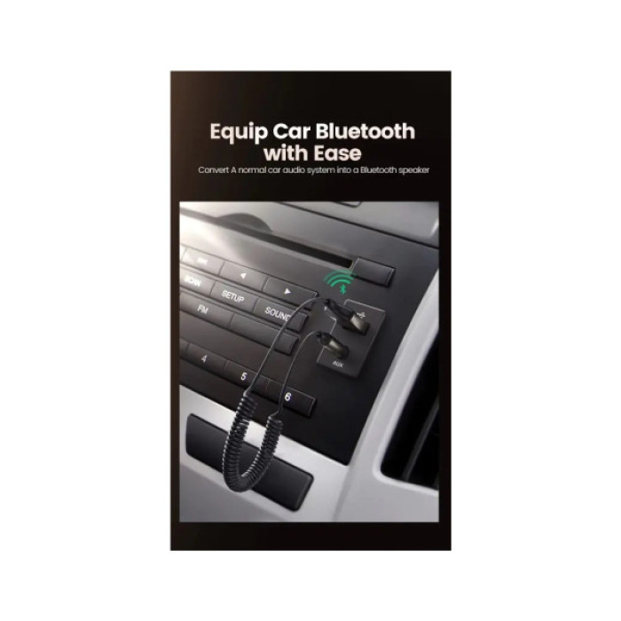 FM модулятор Ugreen Bluetooth 5.0 Aux with mic CM309 UGREEN Black (70601)