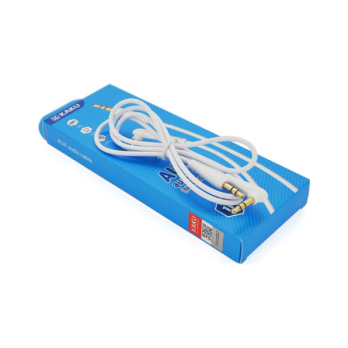 Кабель мультимедійний 3.5mm M to 3.5mm M 1.0m white iKAKU (YT-AUXGJ(M)/(M)-KSC-521-W)