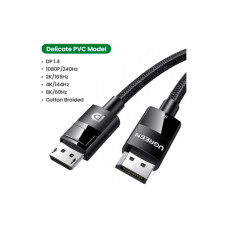 Кабель мультимедійний DisplayPort M to DisplayPort M 5.0m V1.4 braided DP114 black Ugreen (80394)