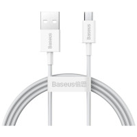 Дата кабель USB 2.0 AM to Micro 5P 2.0m Superior Fast Charging 2A white Baseus (CAMYS-A02)