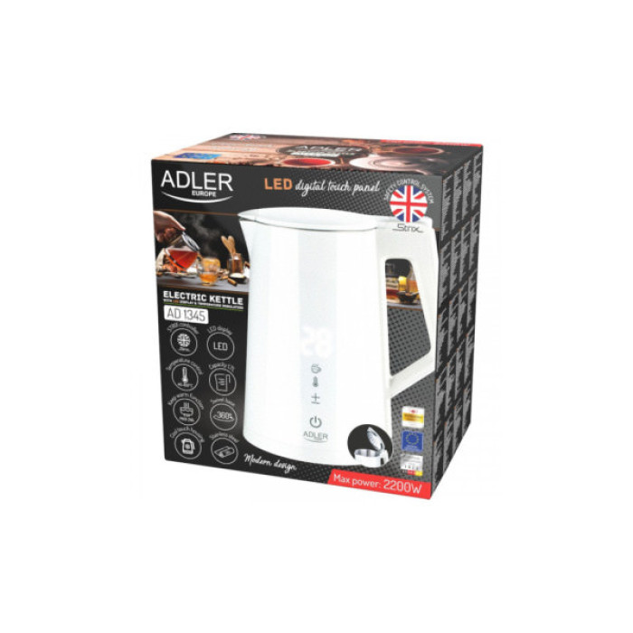 Електрочайник Adler AD 1345 white