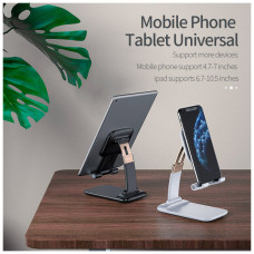 Підставка до планшета та телефона Knight Foldable Desk Mobile Phone Holder Stand (Plastic) Black Essager (EZJZM-QSSJ01)