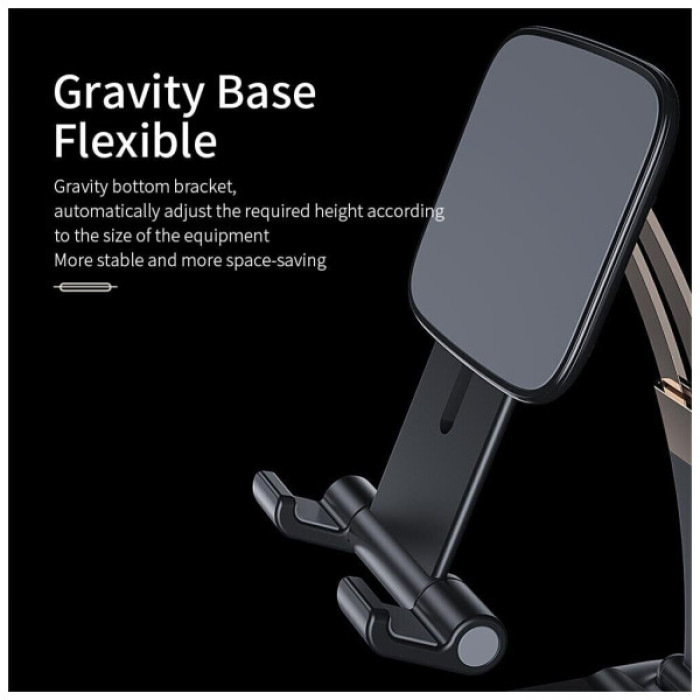 Підставка до планшета та телефона Knight Foldable Desk Mobile Phone Holder Stand (Plastic) Black Essager (EZJZM-QSSJ01)