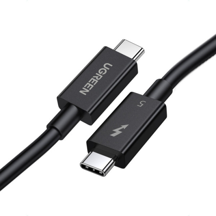 Дата кабель USB-C to USB-C 1.0m Thunderbolt 5 240W 5A 120Gbps 16/8/4K L703 black Ugreen (45996)