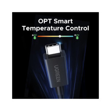 Дата кабель USB-C to USB-C 1.0m Thunderbolt 5 240W 5A 120Gbps 16/8/4K L703 black Ugreen (45996)