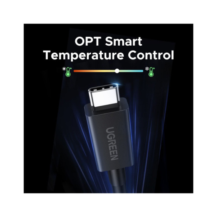 Дата кабель USB-C to USB-C 1.0m Thunderbolt 5 240W 5A 120Gbps 16/8/4K L703 black Ugreen (45996)