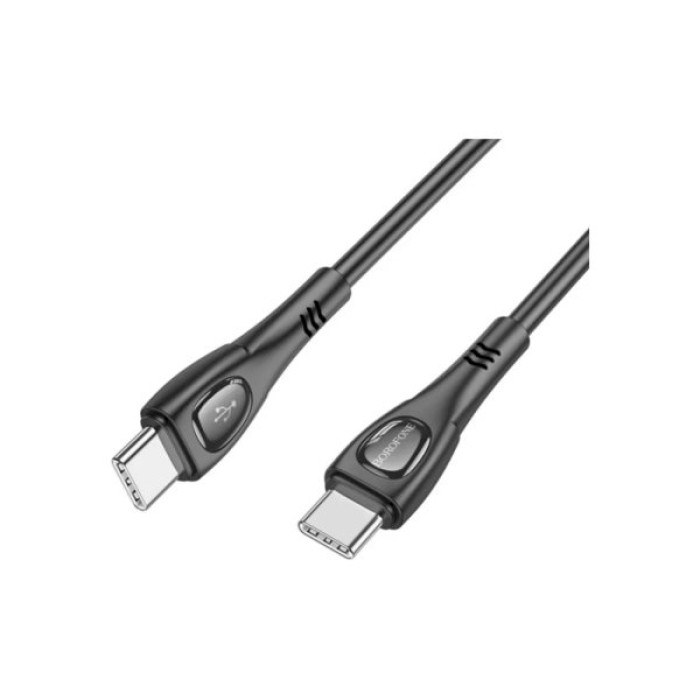 Дата кабель USB-C to USB-C 1.0m 60W Superior BX98 black BOROFONE (6941991104497)